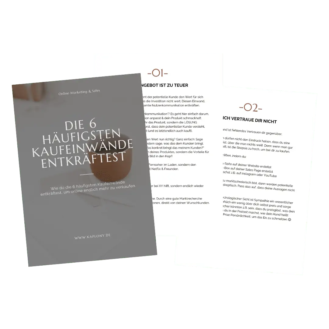 Kaufeinwände entkräften - Mockup transparent